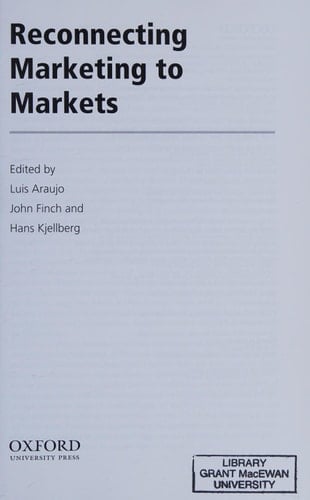 Reconnecting Marketing to Markets