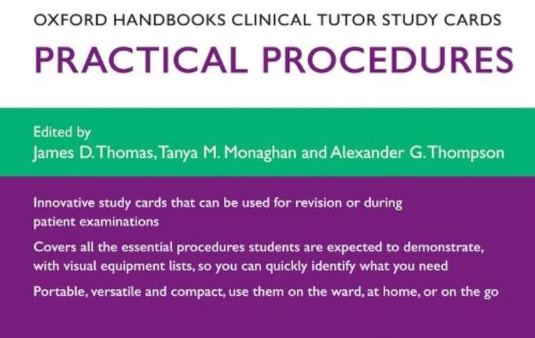 Oxford Handbooks Clinical Tutor Study Cards: Procedures
