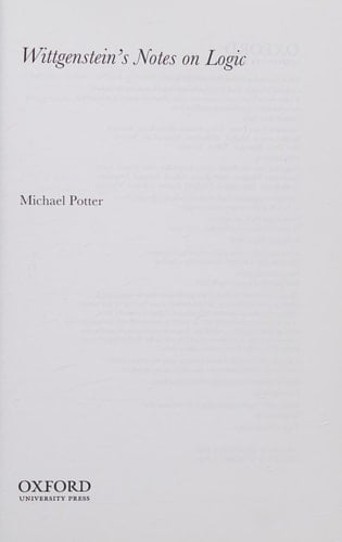 Wittgenstein's Notes on Logic