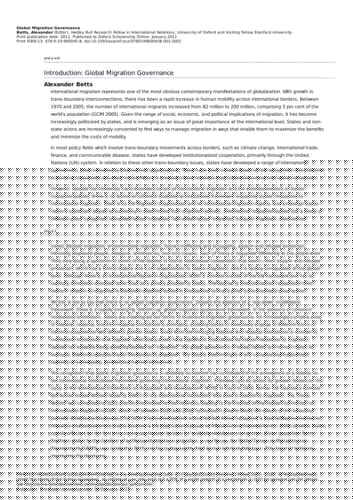 Global Migration Governance