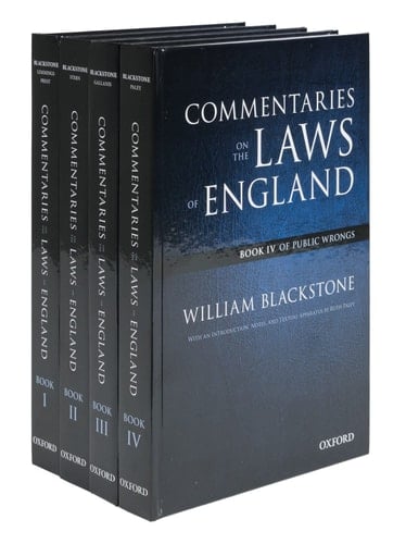 The Oxford Edition of Blackstone's: Commentaries on the Laws of England: Book I, II, III, and IV Pack
