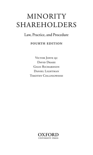 Minority Shareholders: Law, Practice and Procedure