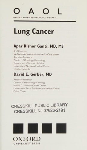 Lung Cancer (Oxford American Oncology Library)