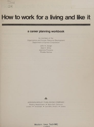 How to Work for a Living and Like It: A Career-Planning Workbook