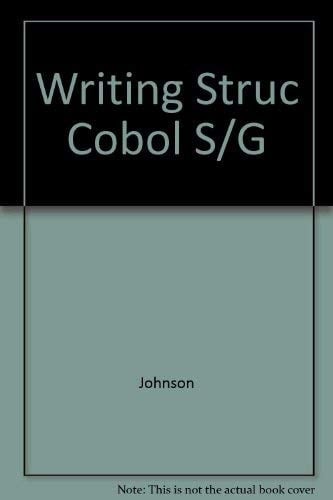 Writing Struc Cobol S/G
