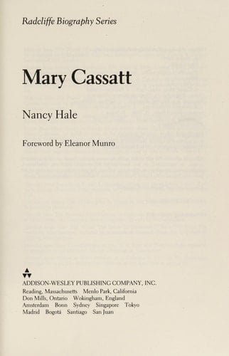 Mary Cassatt (Radcliffe Biography Series)