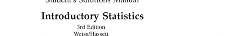 Introductory Statistics Student Solution Manual
