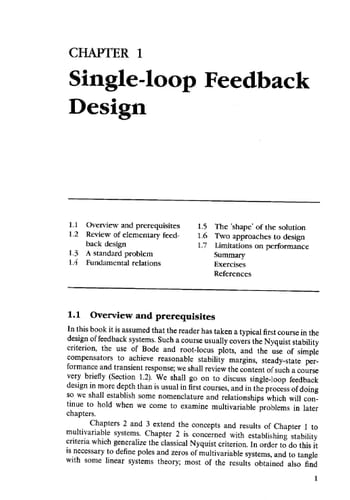 Multivariable Feedback Design (Electronic Systems Engineering Series)