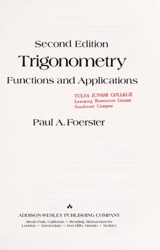Trigonometry: Functions and Applications