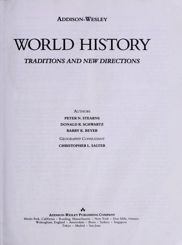 World History: Traditions and New Directions