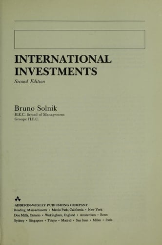 International Investments (Special Edition for CFA Candidates))