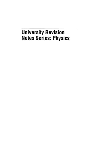 Univ Review Notes for Physics