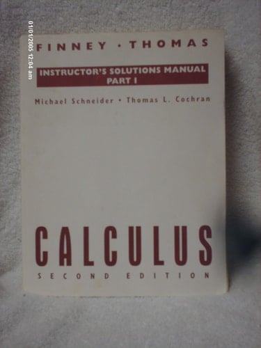 Instr Sol Man 1 Calculus 2e
