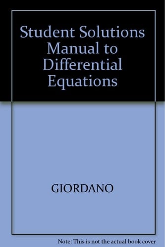 Differential Equations: A Modelling Approach Student Solutions Manual