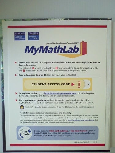MyMathLab/MyStatLab Student Access Card