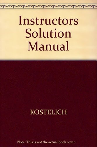 Instructors Solution Manual for Introductory Differential Equations: From linearity to chaos