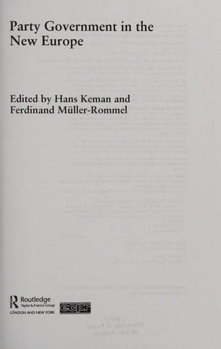 Party government in the new Europe