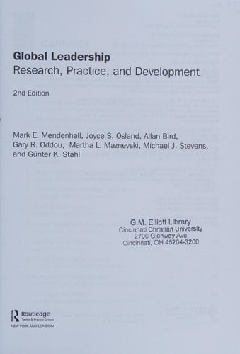 Global Leadership 2e: Research, Practice, and Development (Global HRM)