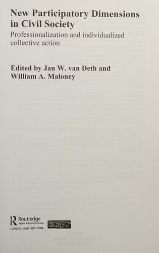 New participatory dimensions in civil society: professionalization and individualized collective action