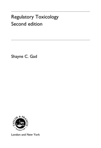 Regulatory Toxicology, 2nd Edition