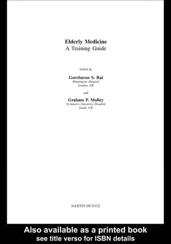 Elderly medicine: a training guide