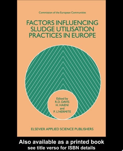 Factors Influencing Sludge Utilisation Practices in Europe