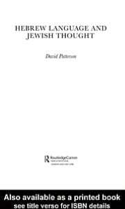 Hebrew Language and Jewish Thought