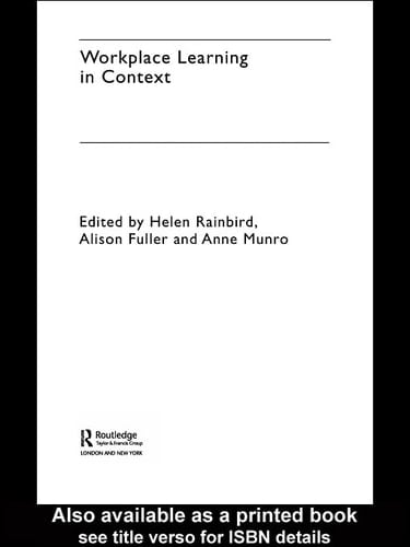 Workplace Learning in Context