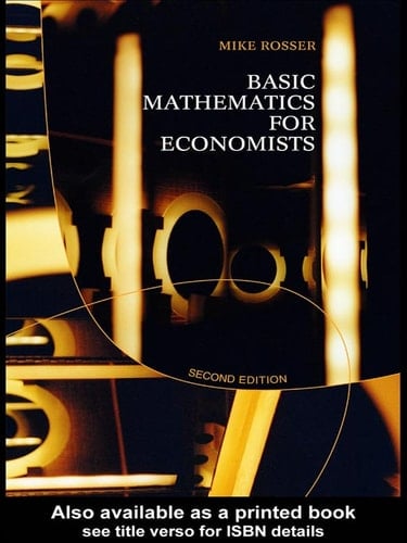 Basic Mathematics for Economists