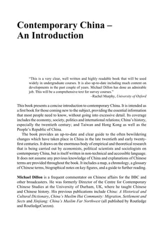 Contemporary China: an introduction