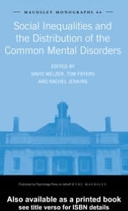 Social Inequalities And The Distribution Of The Common Mental Disorders