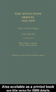 Man's Place In Nature, 1863