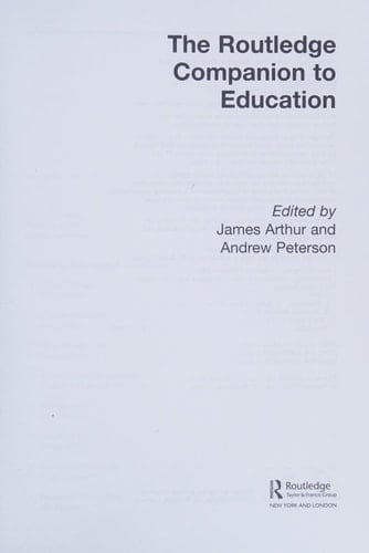 The Routledge companion to education