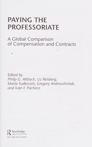 Paying the professoriate: a global comparison of compensation and contracts