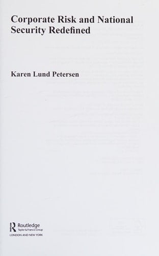 Corporate risk and national security redefined