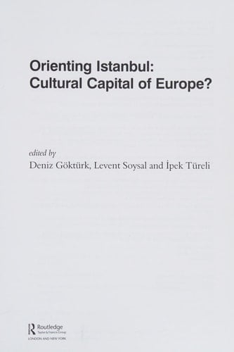 Orienting Istanbul: cultural capital of Europe?