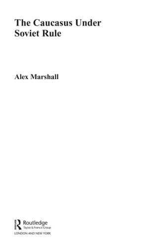 The Caucasus under Soviet rule