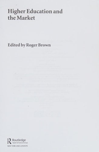 Higher education and the market