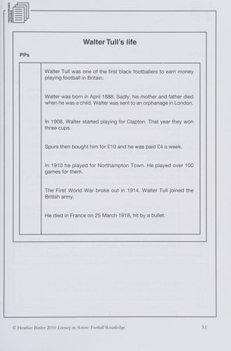 Literacy in action: football : 24 flexible lessons for ages 9-11