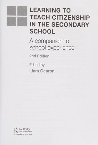 Learning to teach citizenship in the secondary school: a companion to school experience