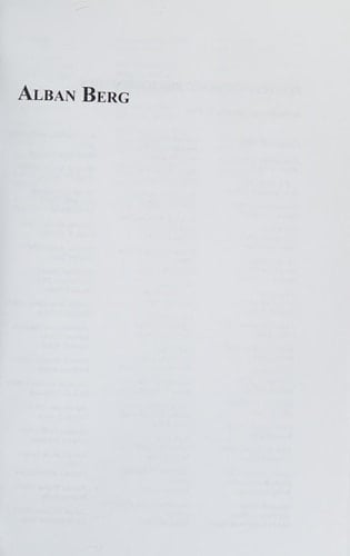 Alban Berg: A Research and Information Guide (Routledge Music Bibliographies)