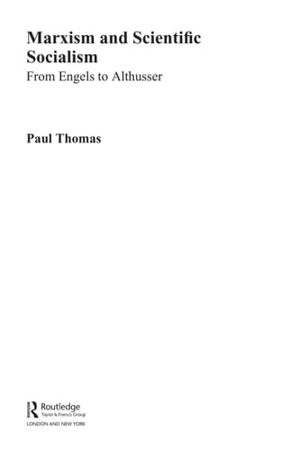 Marxism & scientific socialism: from Engels to Althusser