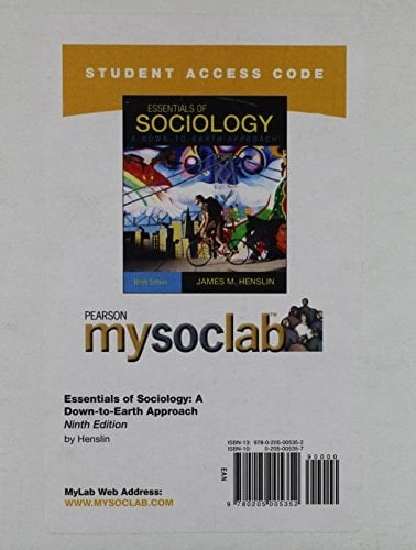 Essentials of Sociology: Mysoclab Student Access Code Card