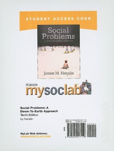 Social Problems: Mysoclab Student Access Code Card