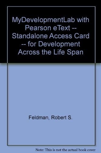 Development Across the Life Span Mydevelopmentlab With Pearson Etext Student Access Code Card