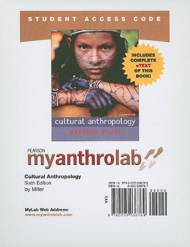 Cultural Anthropology: Myanthrolab + Pearson Etext Student Access Code Card