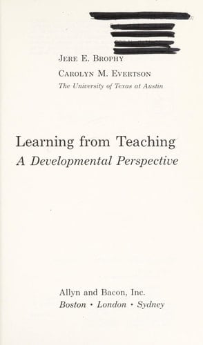 Learning from Teaching: A Developmental Perspective