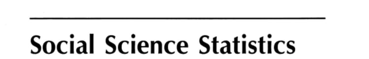 Social science statistics