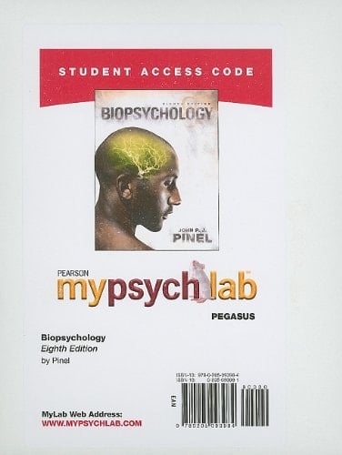Biopsychology: Mypsychlab Pegasus Student Access Code Card