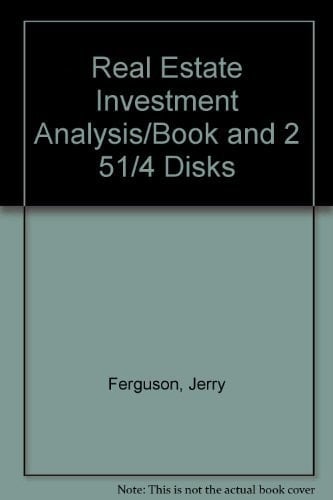 Real Estate Investment Analysis/Book and 2 51/4" Disks